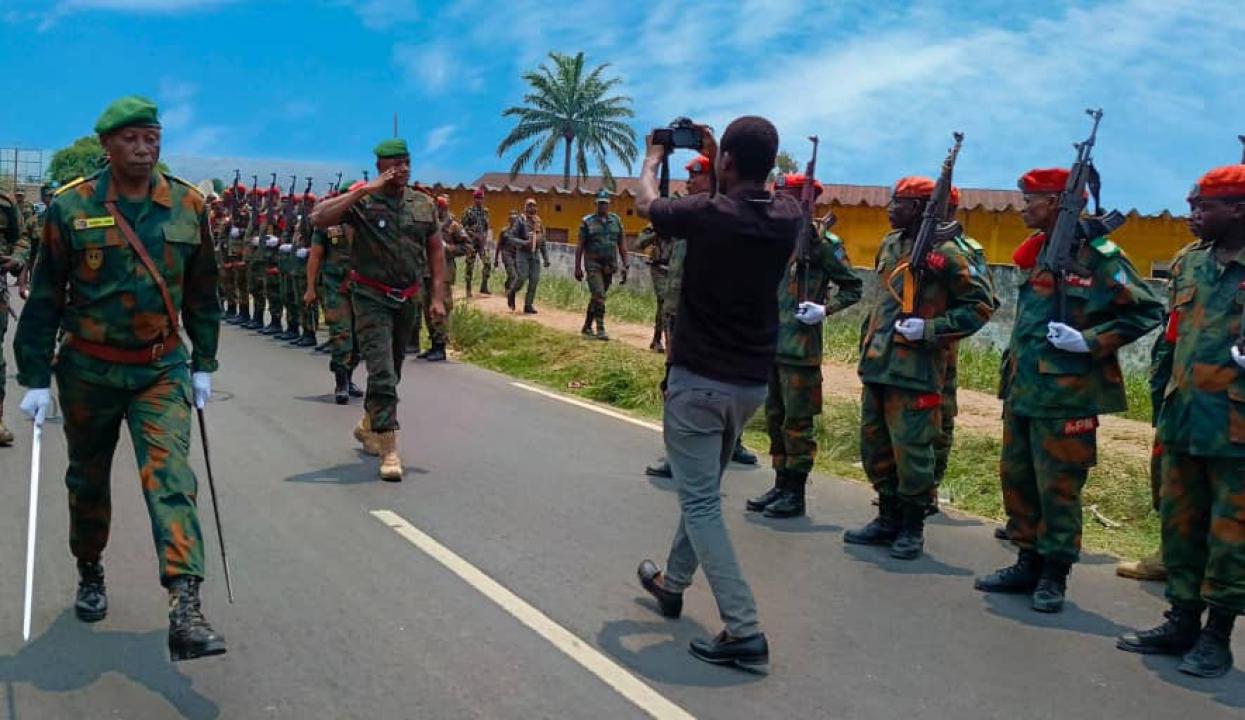 Le général-major Shiko Tshintambwe en mission de contrôle stratégique dans la 11ᵉ Région militaire