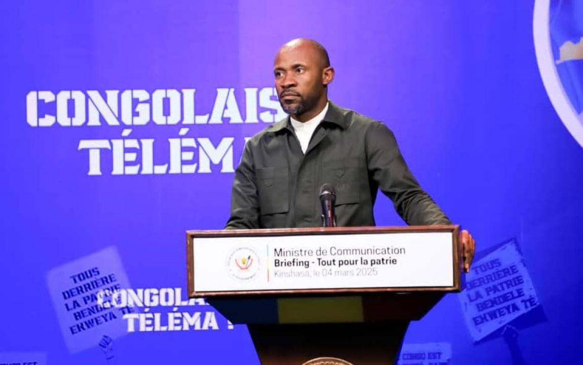 Le ministre Patrick Muyaya, porte-parole du gouvernement congolais