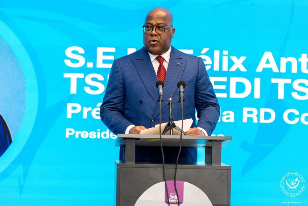 Le Président Congolais Félix-Antoine Tshisekedi Tshilombo, lors de son plaidoyer pour la reconnaissance du Génocost congolais à Manhattan -USA