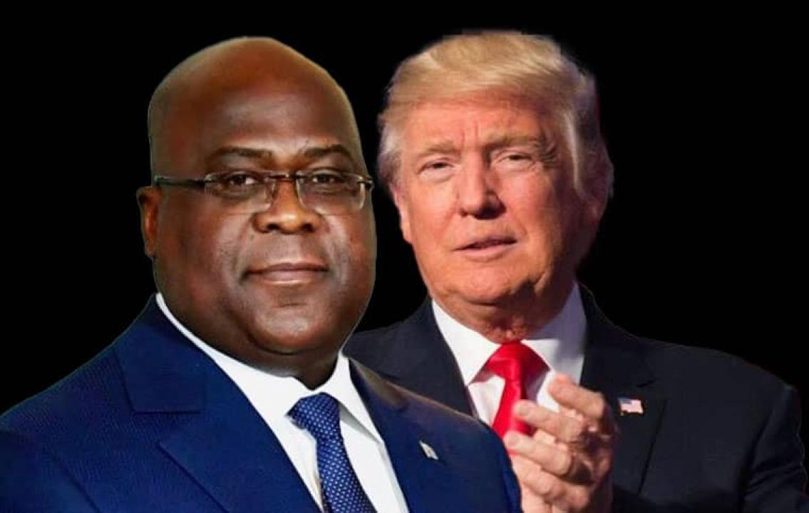 Le Président de la RDC,  Félix Tshisekedi et son homologue américain Donald Trump [photo d’illustration]
