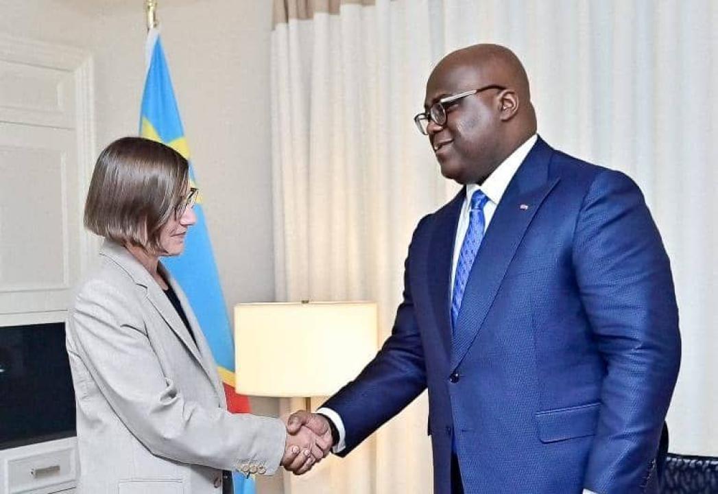 Mirjana Spoljaric Egger, présidente du CICR reçu par le chef de l’État Félix Tshisekedi, à New York