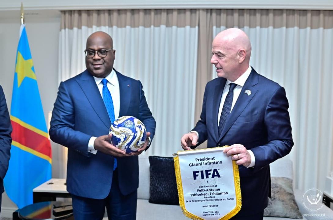 Le Président de la République Félix Tshisekedi et le Président de la FIFA, lors d'un échange jeudi 25 septembre 2025, à New-York