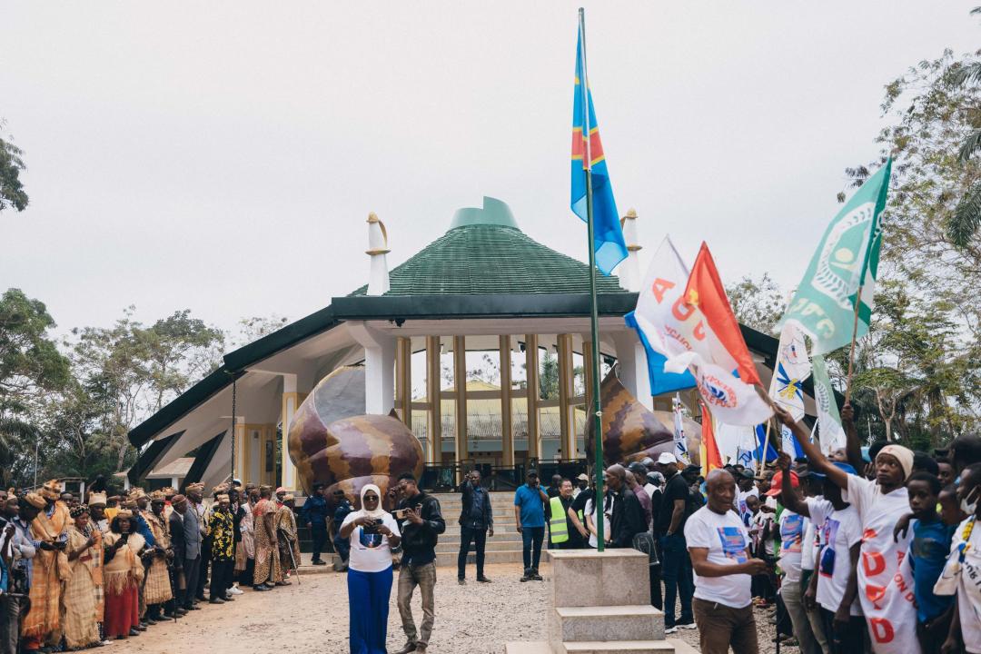 Une vue de l'extérieur du mausolée dans lequel vit pour l'éternité le tout premier chef de l'État de la RDC Joseph Kasa-vubu