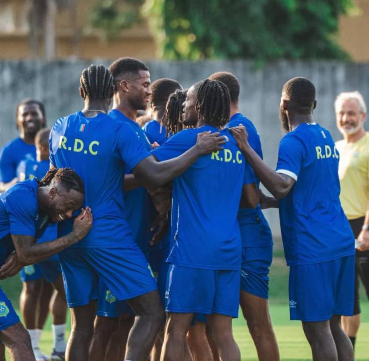 Les Léopards de la RDC lors d'une séance d'entraînement à Abidjan. [Photo d'illustration]