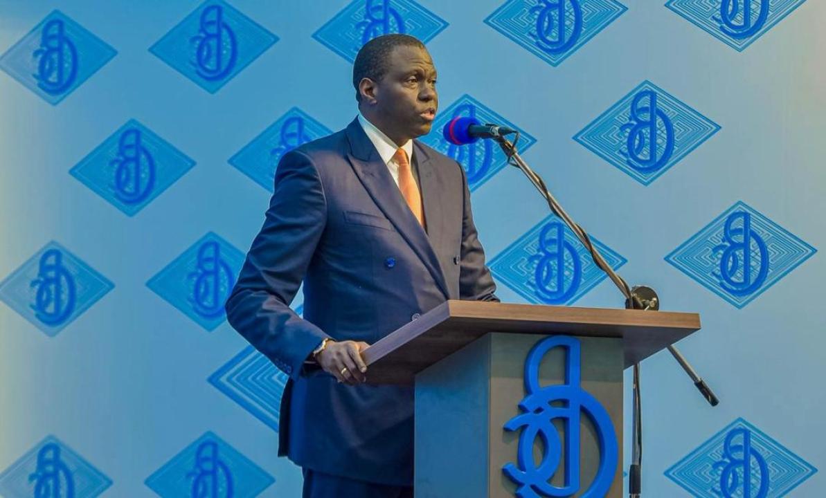 André Wameso, Gouverneur de la Banque centrale du Congo devant la presse après la réunion du Comité de la Politique Monétaire