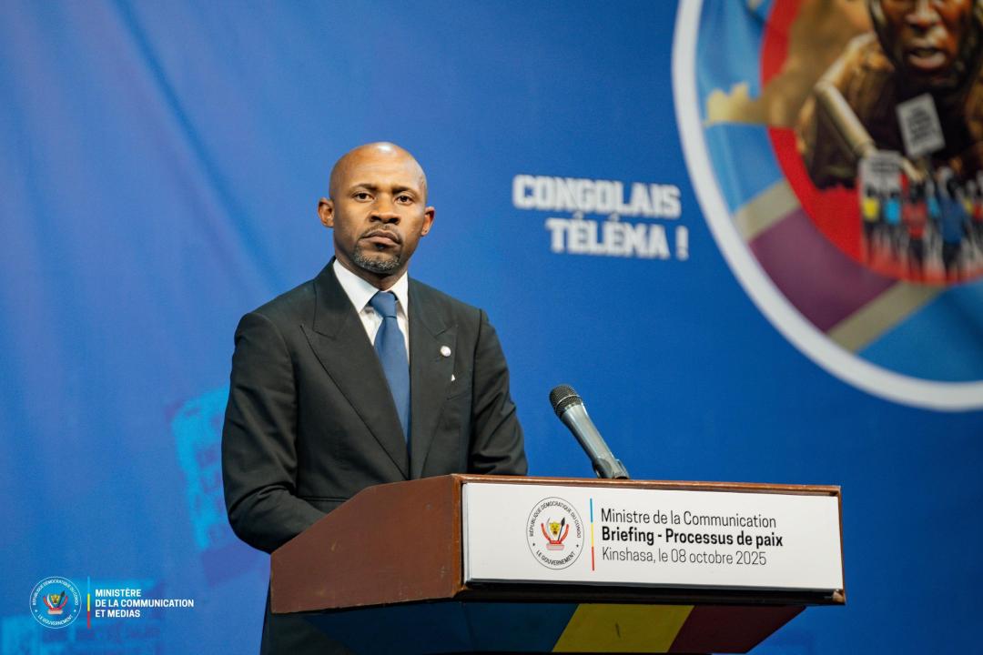 Le ministre de la Communication et Médias, porte-parole du gouvernement Patrick Muyaya