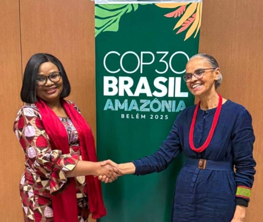 les ministres de l’Environnement du Brésil et de la RDC, Marina Silva et Marie Nyange Ndambo.