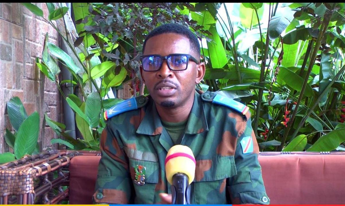 Capitaine Antony Mualushayi,  Directeur de communication de la Onzième Région Militaire [photo d’illustration]