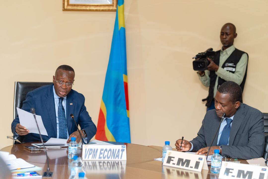 Calixte Ahokpossi, Chef de mission du FMI en RDC reçu par le VPM Daniel Mukoko Samba