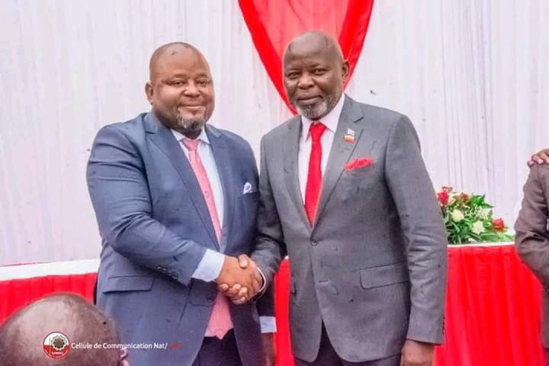 Aimé Boji Sangara et Vital Kamerhe lors d’une rencontre du bureau politique de l’UNC