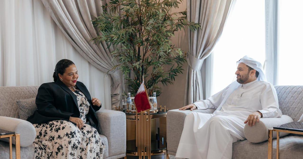 La Ministre des Affaires étrangères Thérèse Kayikwamba, et son homologue du Qatar Mohammed bin Abdulaziz bin Saleh Al Khulaifi [photo d'illustration]