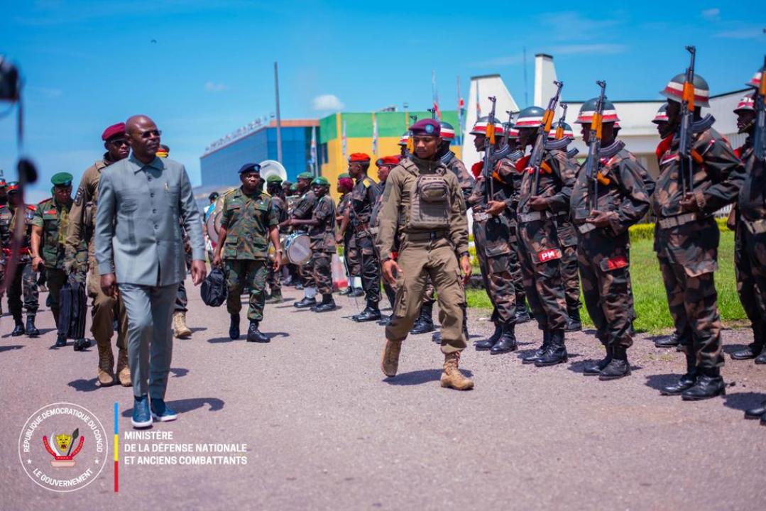 Le ministre de la Défense Guy Kabombo Muadiamvita à son arrivée à Kisangani [photo d’illustration]