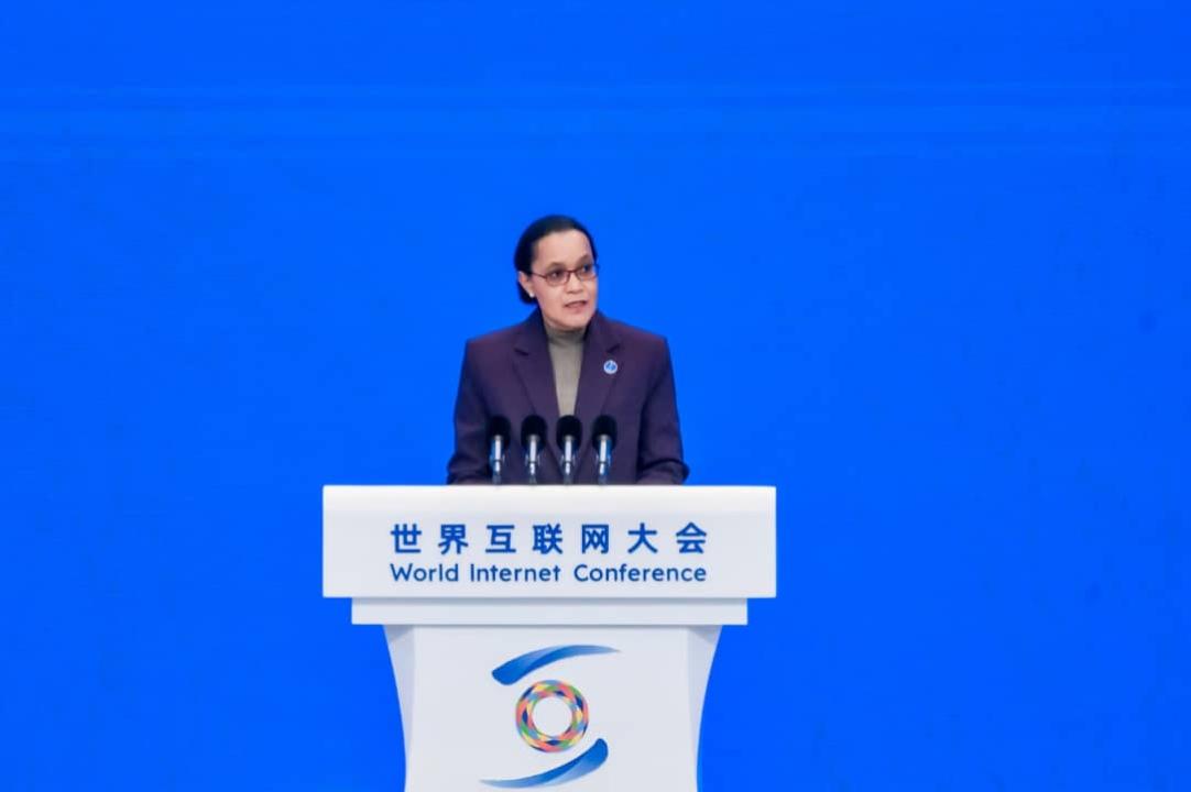 La ministre de l'éducation nationale Raissa Malu au sommet mondial de l'Internet en Chine [photo d'illustration]