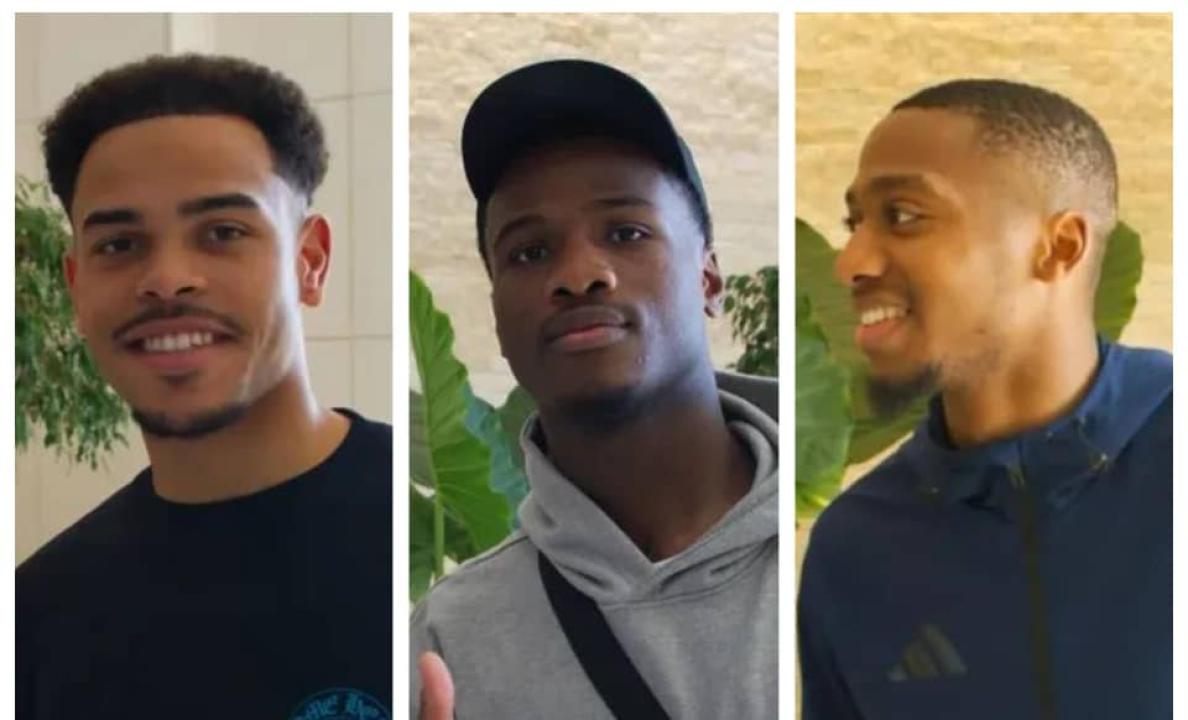 Mario Stroeykens, Matthieu Epolo, et Michel-Ange Balikwisha à Rabat.