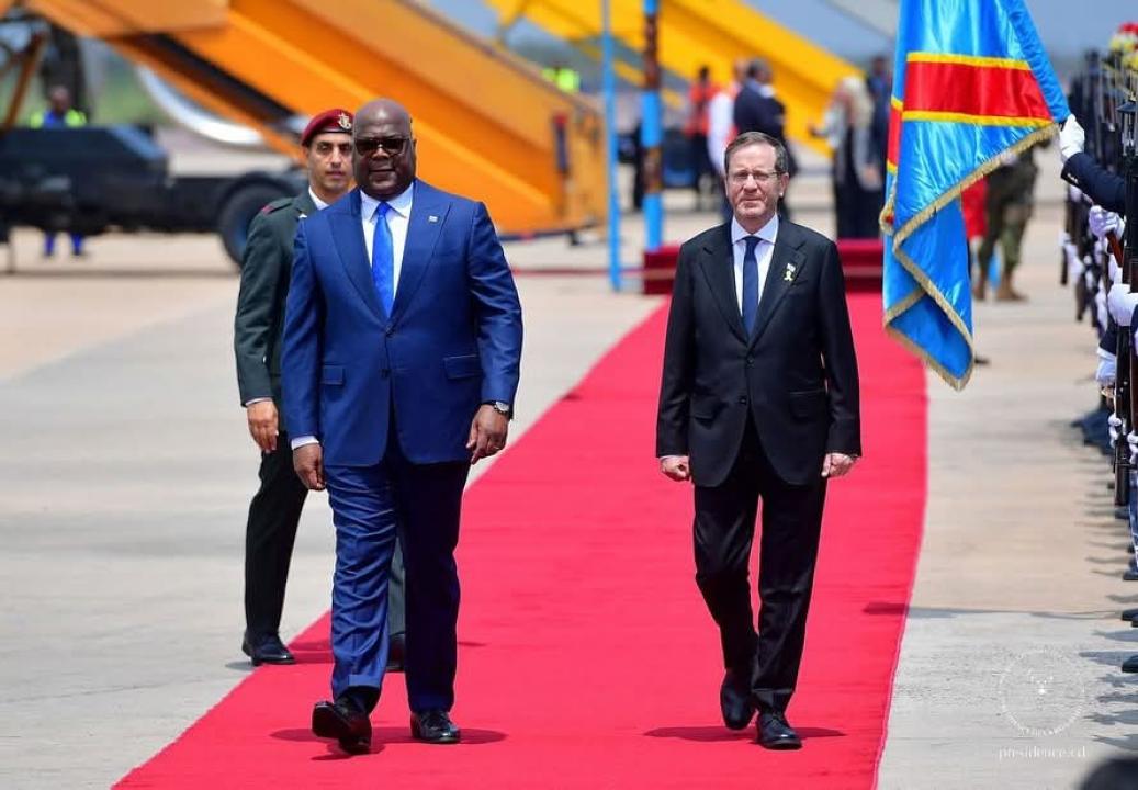Le Président israélien, Isaac Herzog reçu par Félix Tshisekedi, lors de sa visite en RDC [photo d’illustration]
