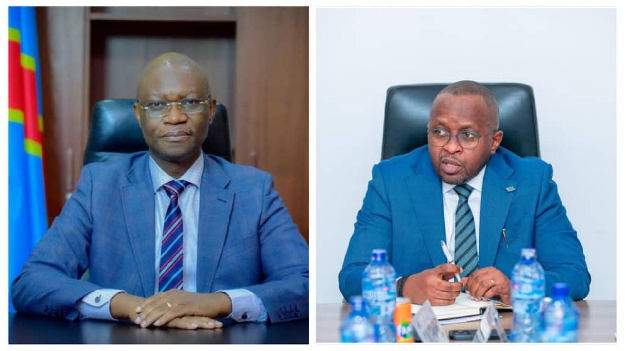 Les ministres Roger Kamba et Jacquemain Shabani