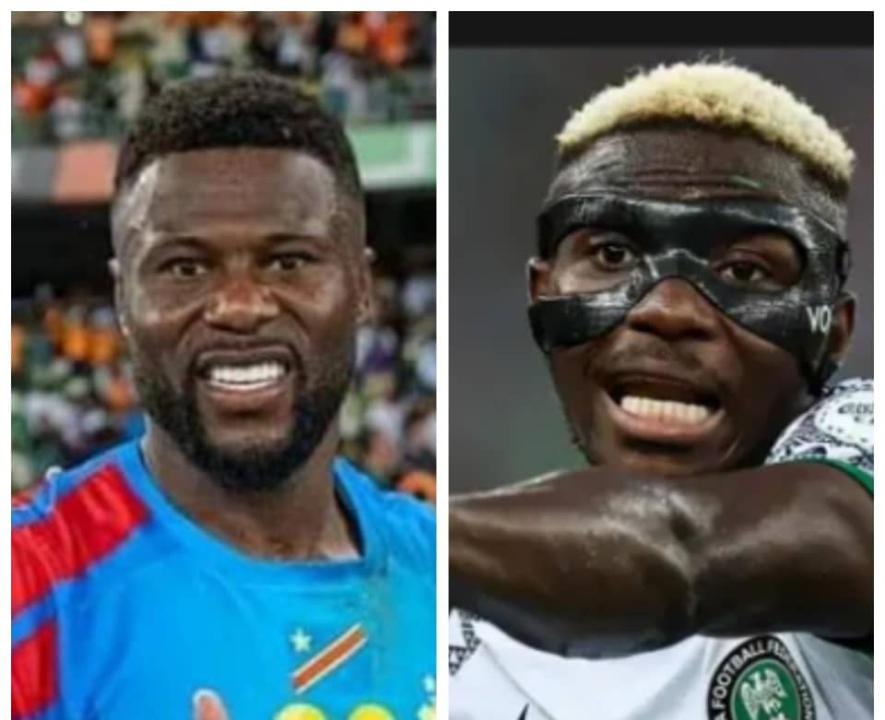 Le défenseur Congolais Chancel Mbemba, et l'attaquant Nigérian Victor Oshimhen. [Photo d'illustration]