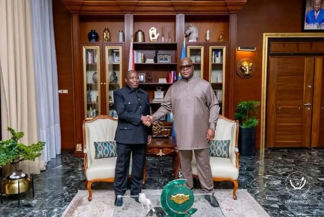 Félix Tshisekedi et Évariste Ndayishimiye à la cité de l'union africaine [photo d'illustration]