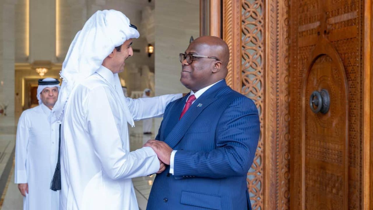 L’Emir du Qatar reçu par le Président Tshisekedi à Kinshasa