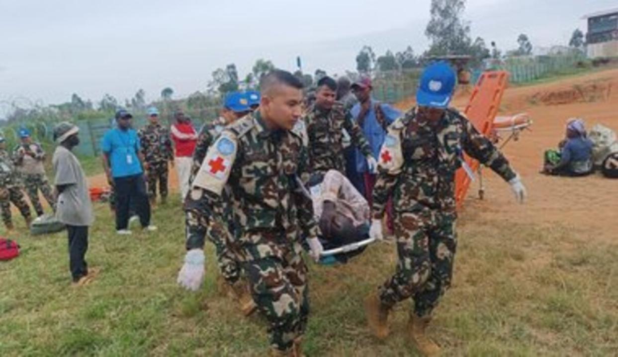 Des casques bleus de la MONUSCO apportent une assistance médicale aux civils dans l’est de la RDC [photo d’illustration]