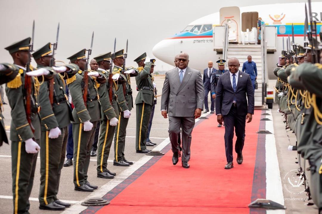 L'arrivée du chef de l'État Félix Tshisekedi en Angola, ce lundi 24 novembre