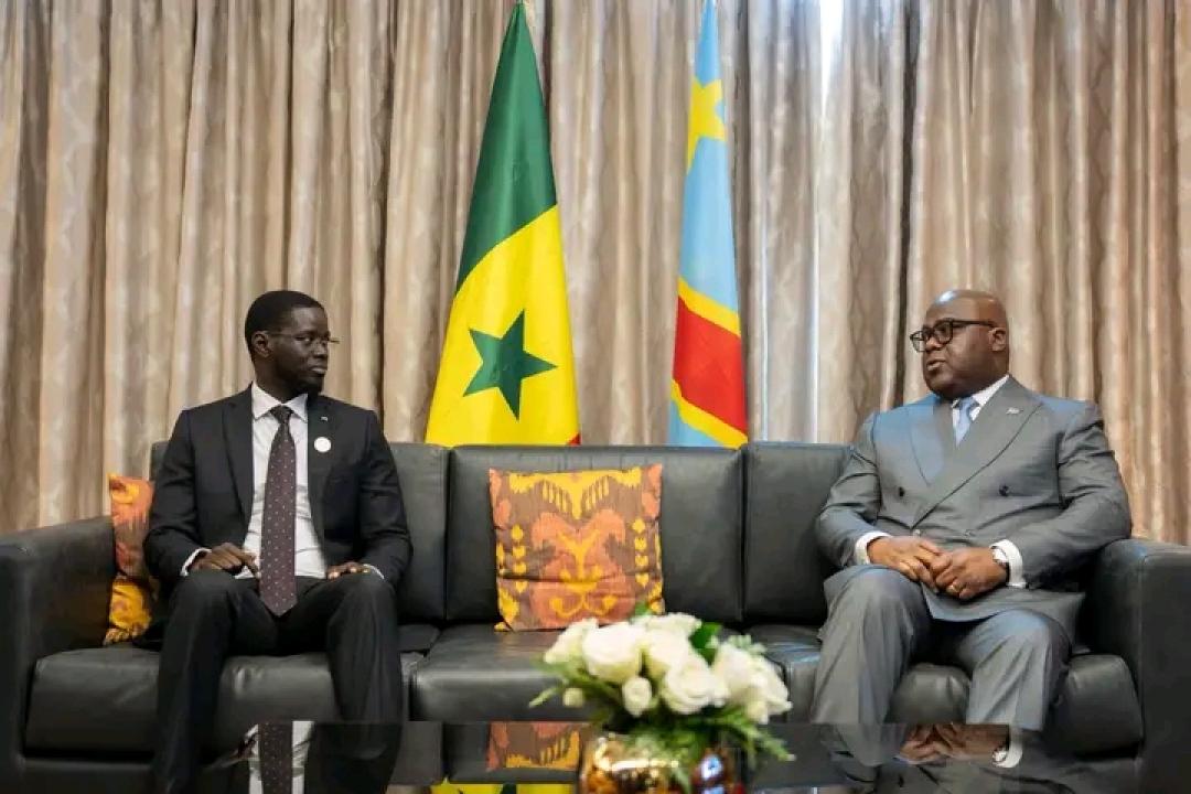 Le président Félix Tshisekedi et son homologue sénégalais Bassirou Diomaye Faye à Luanda [photo d'illustration]