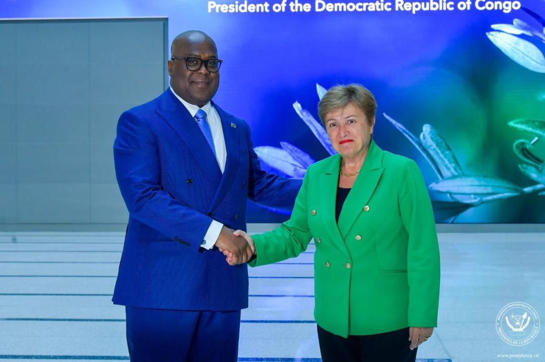 Le Président Félix Tshisekedi et la Directrice générale du FMI, Kristalina Georgieva [photo d'illustration]
