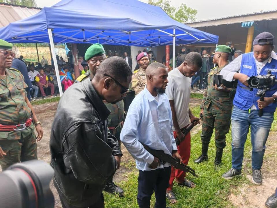 Quelques démobilisés, anciens Mobondo, lors de l'opération du P-DDRS lancé à Mbakana