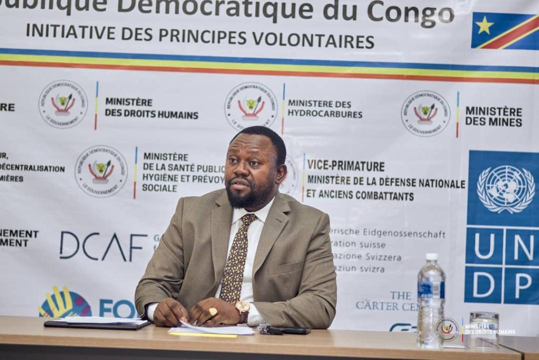 Samuel Mbemba,  ministre des Droits humains en RDC