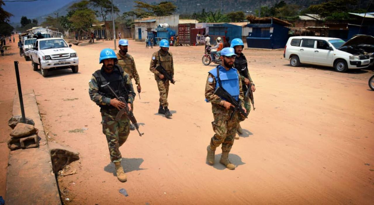 Des contingents de la MONUSCO dans la ville d’Uvira [photo archives 2017]