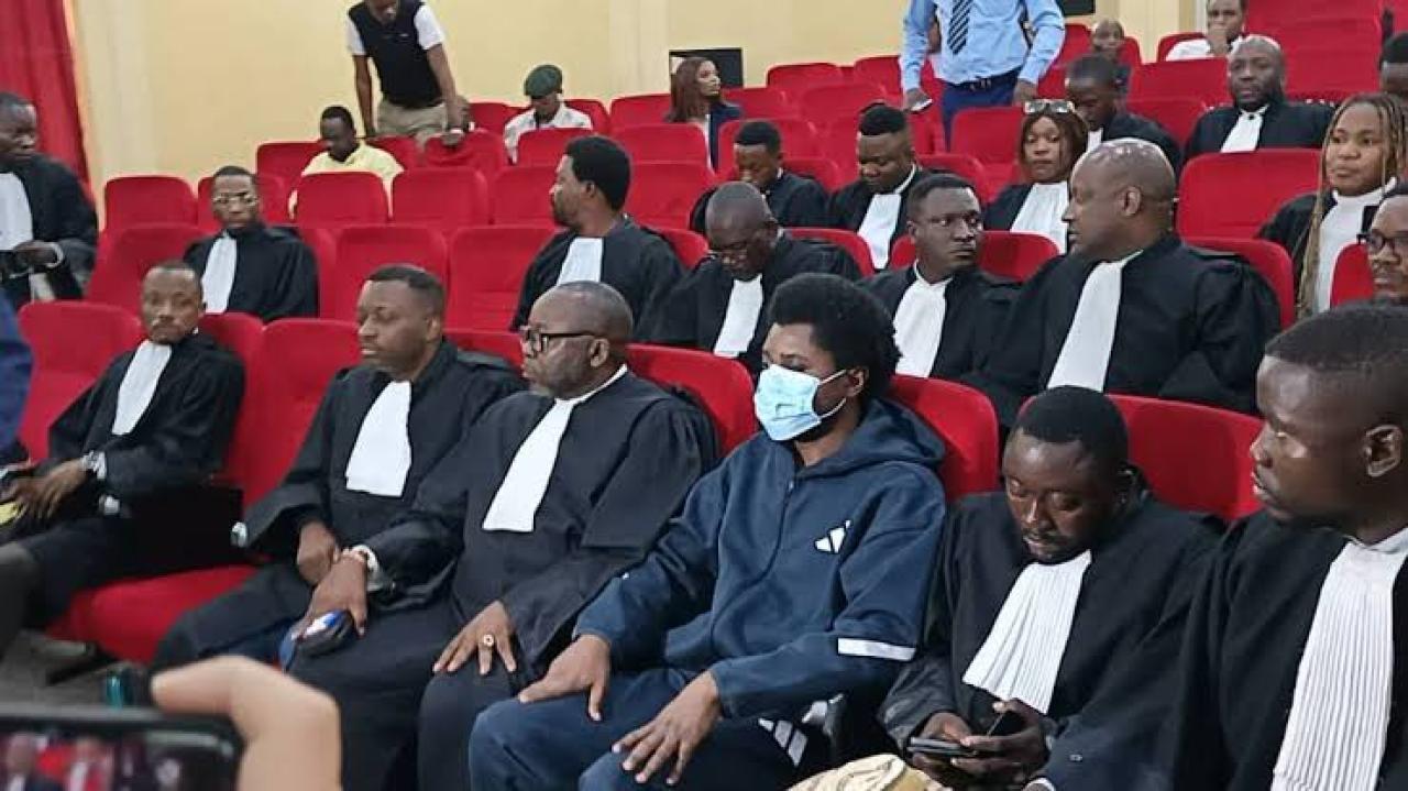 En Jogging, l'ancien Ministre d'État en charge de la Justice, Constant MUTAMBA, lors du verdict de son procès à la Cour de cassation.