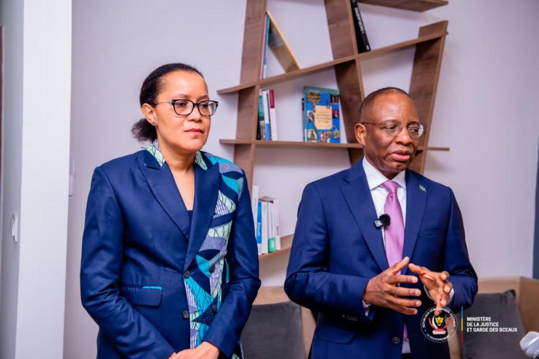 Le ministre de la justice Guillaume Ngefa et Raissa Malu de l'éducation nationale [photo d'illustration]