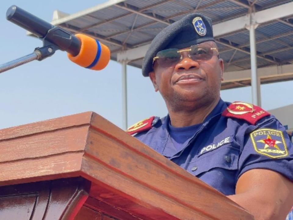 Le général Blaise Kilimbalimba, chef de la Police de la Province du Haut-Katanga