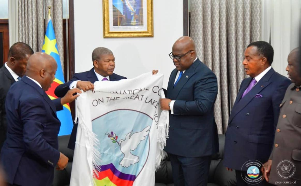 Le Président Tshisekedi avec d’autres chefs d’États africains lors de la prise de la présidence de la CIRGL [photo d’illustration]