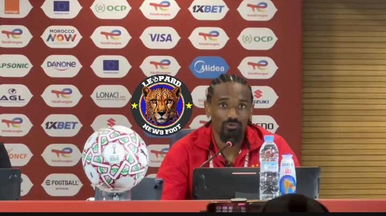 Samuel MOUTOUSAMI, milieu de terrain congolais en conférence de presse d'avant Sénégal vs RDC