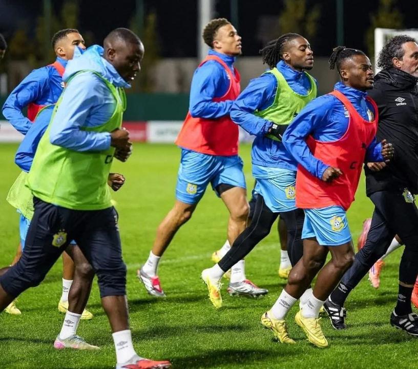 Les Léopards de la RDC lors d'une séance d'entraînement, ce dimanche 28 décembre 2025 à Rabat, au Maroc