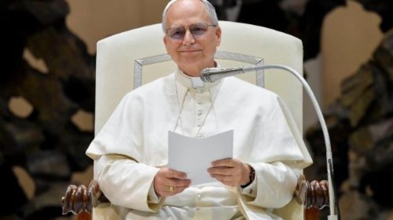 Le Pape Léon XIV lors de l'audience accordée aux participants au Jubilé des Églises orientales, en salle Paul VI du Vatican, le 14 mai 2025