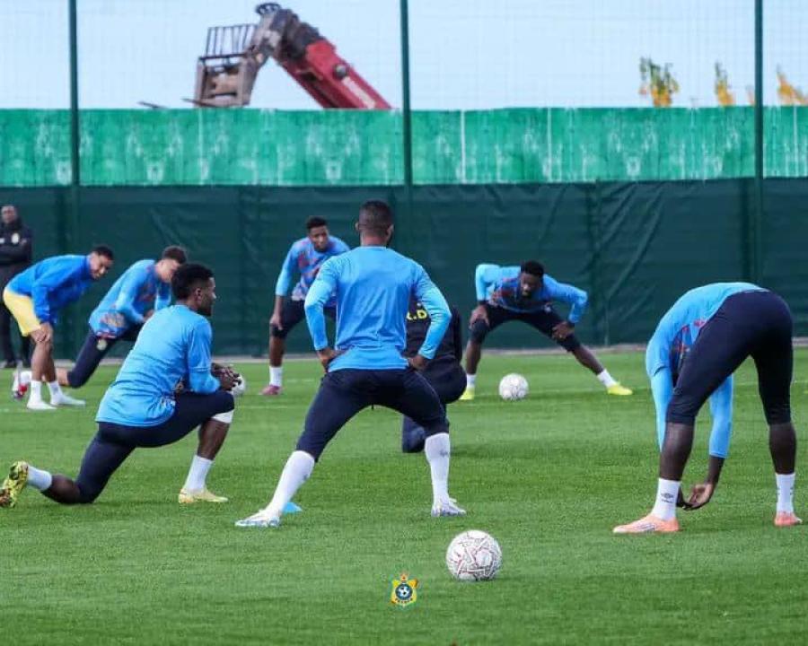 Les léopards de la République démocratique du Congo en pleine séance d'entraînement ce vendredi 02 janvier 2026 au Maroc