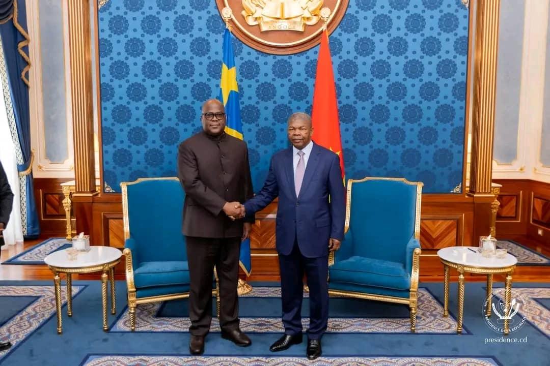 le Président Félix Tshisekedi et João Lourenço, Président angolais [photo d'illustration]