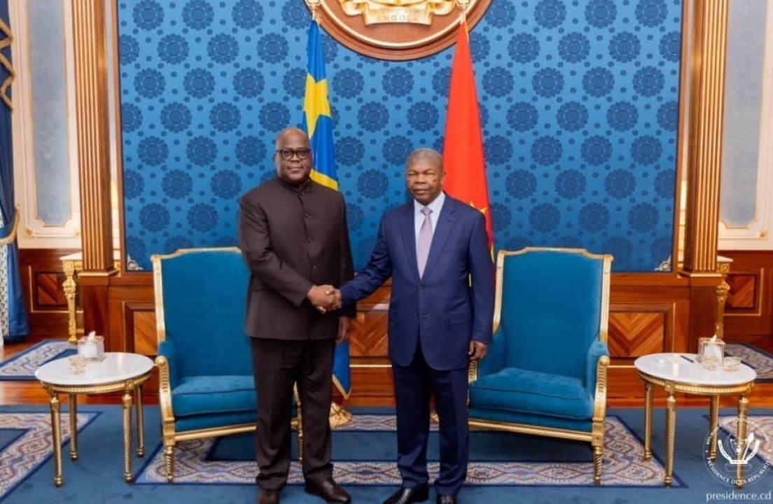 Le Président Félix Tshisekedi et son homologue angolais João Lourenço [photo d'illustration]