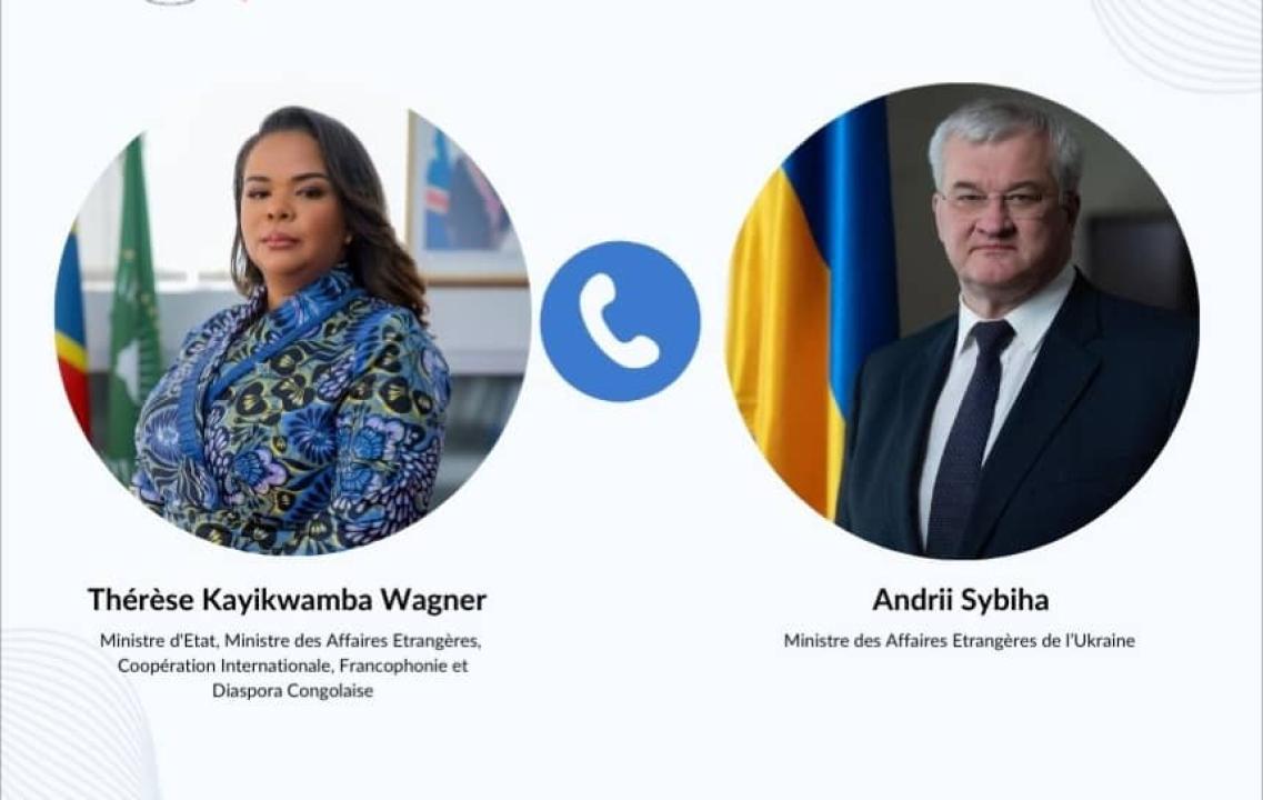 La ministre des Affaires étrangères Thérèse Kayikwamba et son homologue ukrainien, Andrii Sybiha, dans un entretien téléphonique [photo d'illustration]