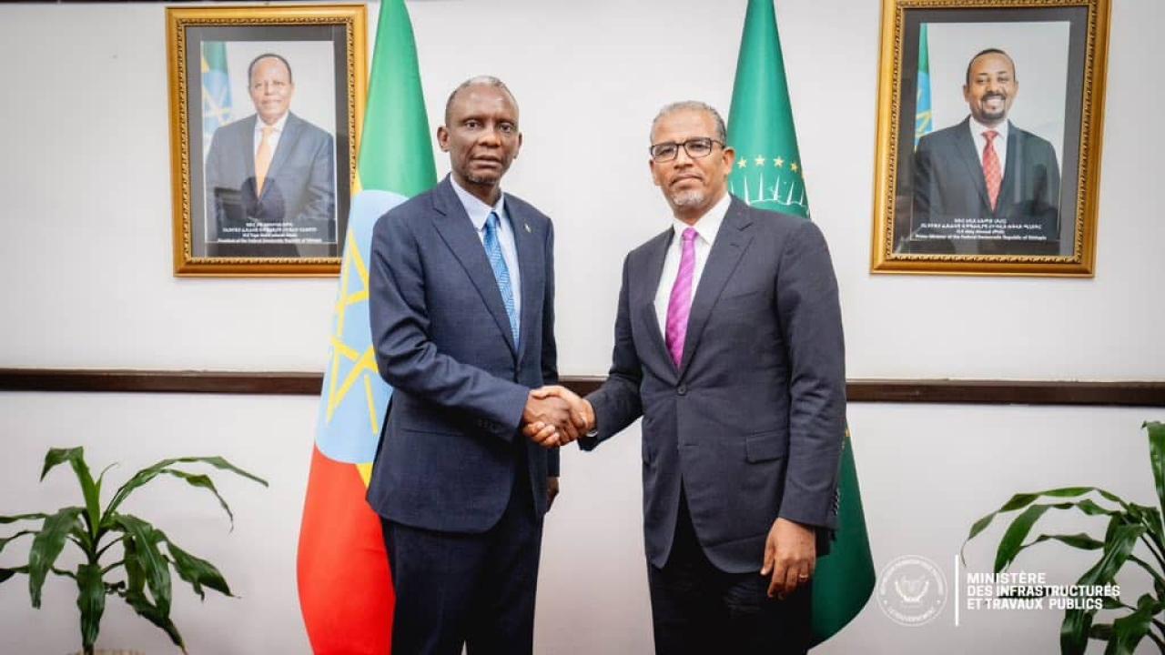 le ministre congolais des Infrastructures, Travaux publics John Banza et le ministre éthiopien des Affaires étrangères [photo d'illustration]