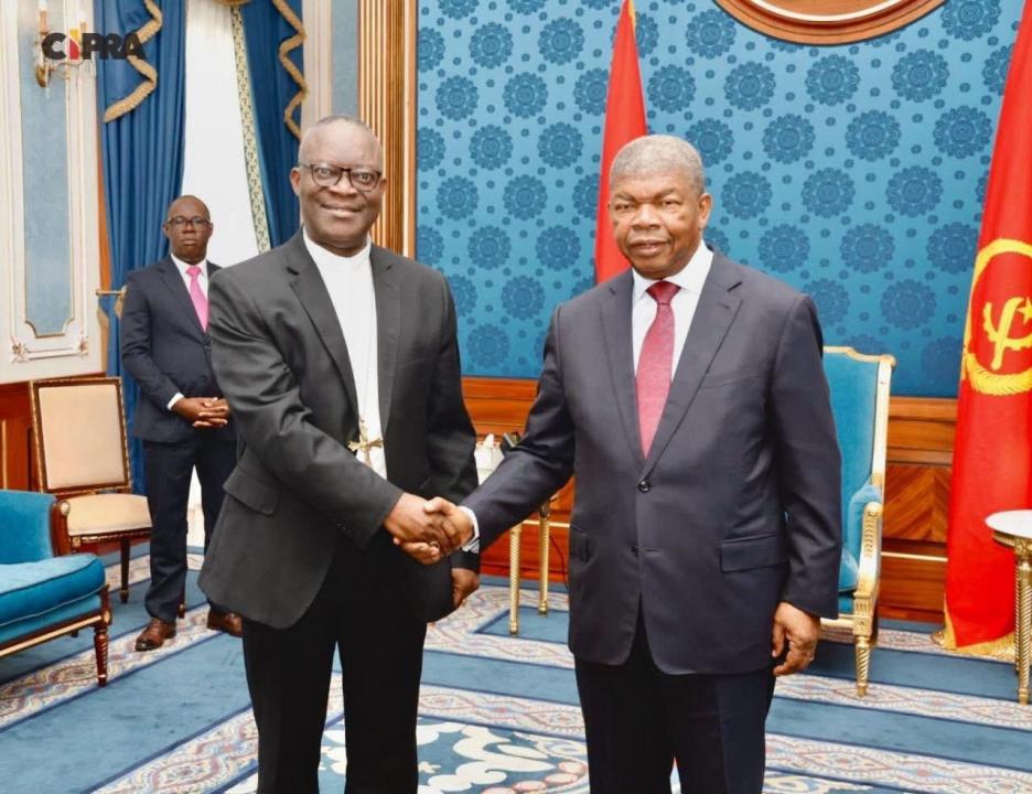 Le Président angolais João Lourenço, et Mgr Fulgence Muteba Mugalu, président de la CENCO [photo d'illustration]