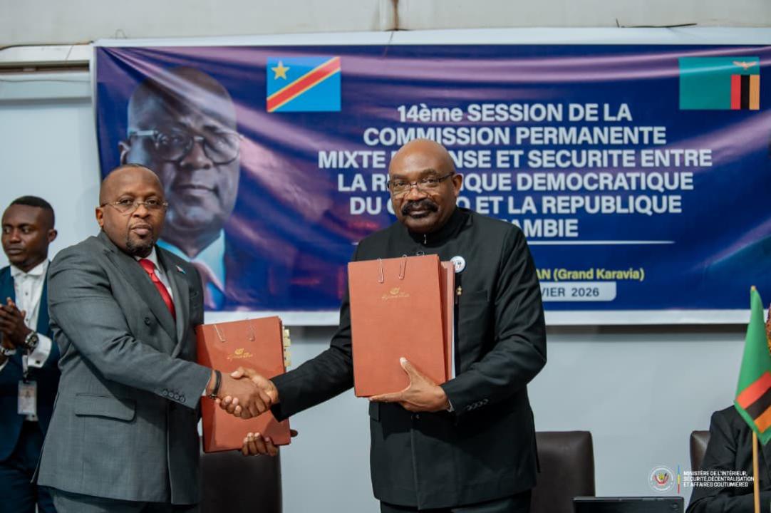 Kinshasa et Lusaka resserrent leur coopération sécuritaire autour de la frontière RDC-Zambie