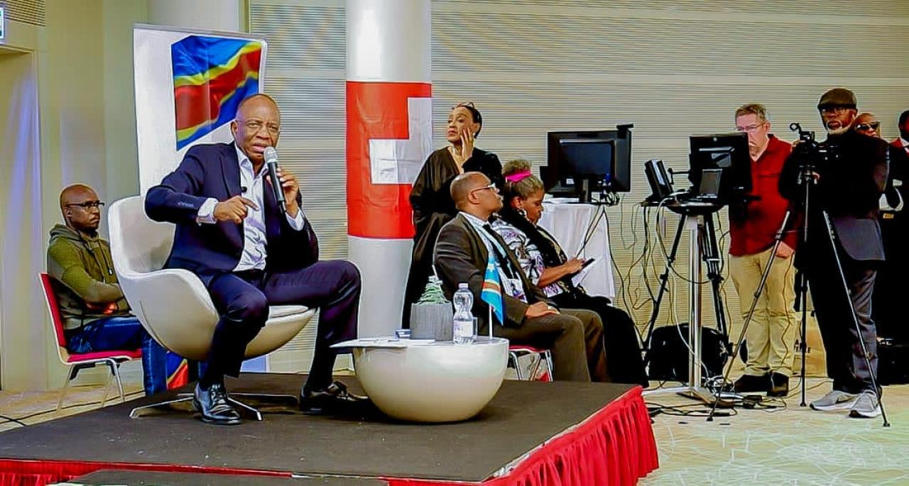 Le ministre de la justice Guillaume Ngefa devant la diaspora congolaise de Suisse [photo d'illustration]