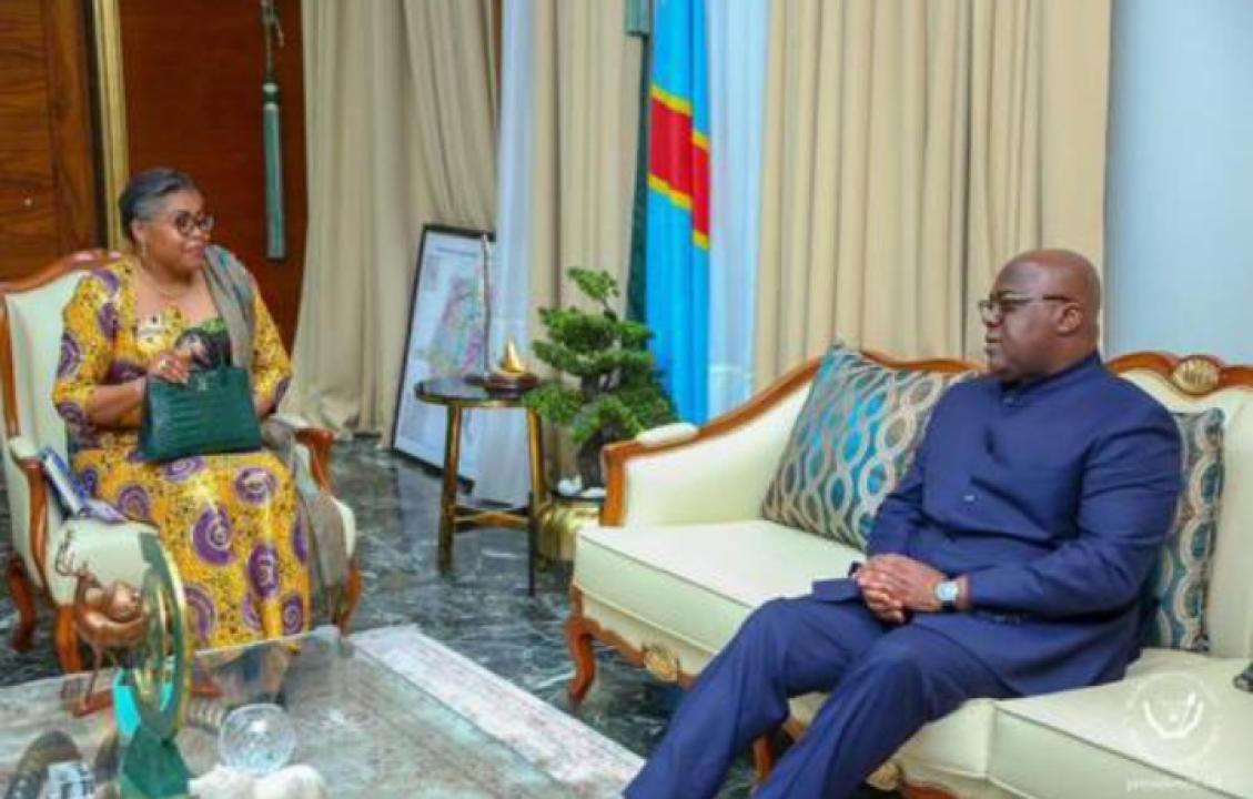 Entretien entre le chef de l'Etat, Félix Tshisekedi et la Première Ministre, Judith Suminwa, à la Cité de l'Union africaine [photo d’illustration]