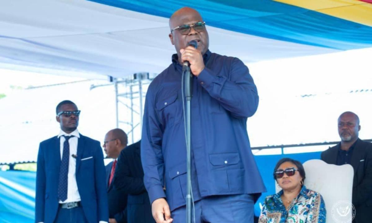 Félix TSHISEKEDI, lors d'un meeting électoral à Kananga lors de la campagne pour les élections présidentielles de 2023 [photo d'illustration]