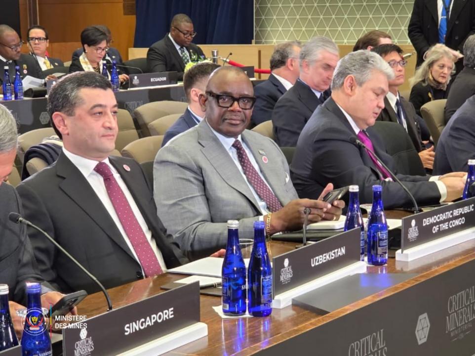 Le ministre Louis Watum Kabamba représentant la RDC à la première Réunion ministérielle sur les minéraux critiques, organisée par le Gouvernement des USA