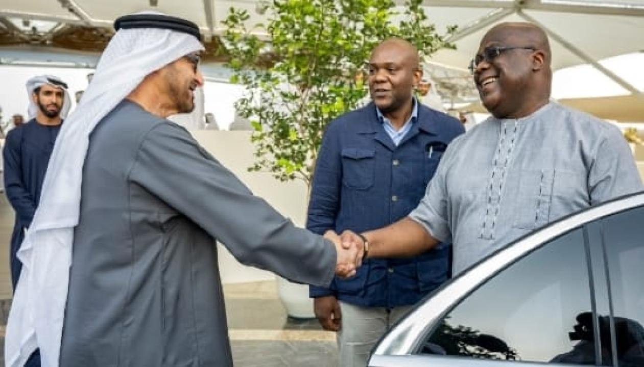 Le Président émirien, Mohamed bin Zayed Al Nahyan, et son homologue congolais, Félix Tshisekedi, à Abu Dhabi, le 24 janvier 2023 [photo d’illustration]