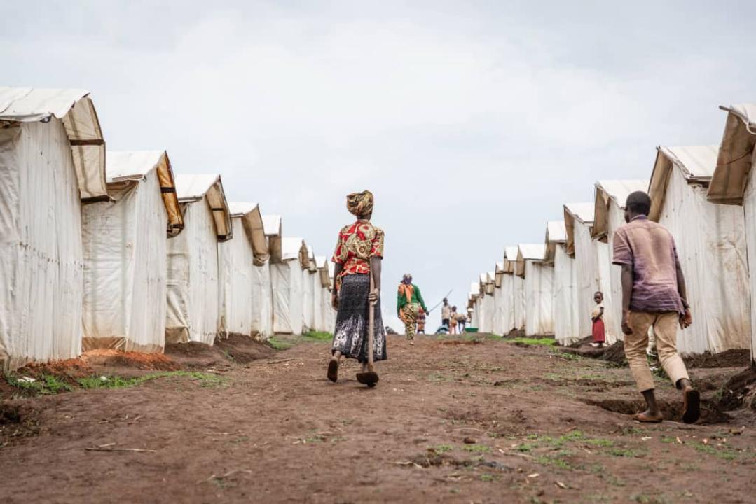 Vue d'un Camp de déplacés dans la partie orientale de la RDC